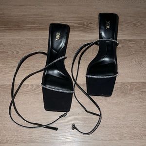 zara square-toe heels